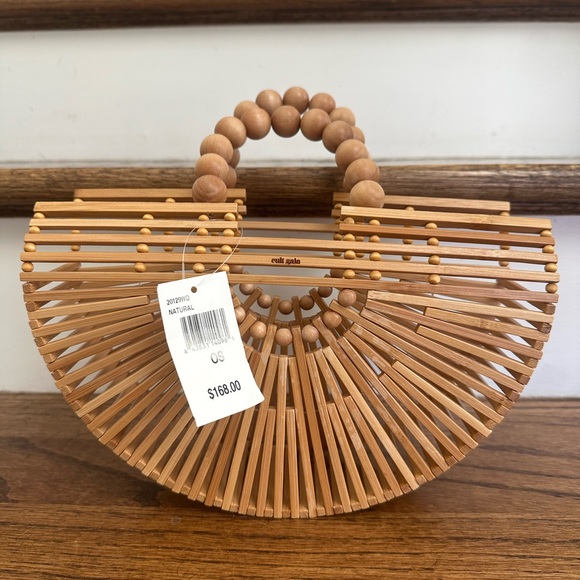 cult gaia Handbags - NWT Cult Gaia wood bag